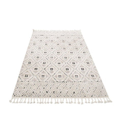 Classic Area Rug – Machine Made Black Rug with Soft Texture & Anti Slip