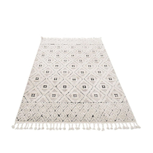 Classic Area Rug – Machine Made Black Rug with Soft Texture & Anti Slip