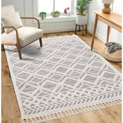 Classic Area Rug – Machine Made Grey Rug with 17mm Pile Height, Soft Texture & Non Slip