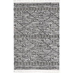 Machine Made Area Rug – Classic Black 17 mm Pile Anti Slip Soft Texture Carpet