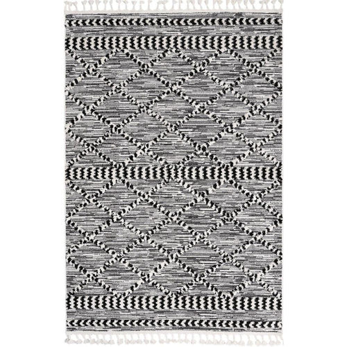 Machine Made Area Rug – Classic Black 17 mm Pile Anti Slip Soft Texture Carpet