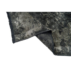 Chenille Yarn Area Rug – Modern Anthracite Flatweave Machine Made Floor Covering