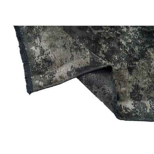 Chenille Yarn Area Rug – Modern Anthracite Flatweave Machine Made Floor Covering