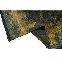 Modern Chenille Area Rug – Gold Machine Made Rug with Anti Slip Pad