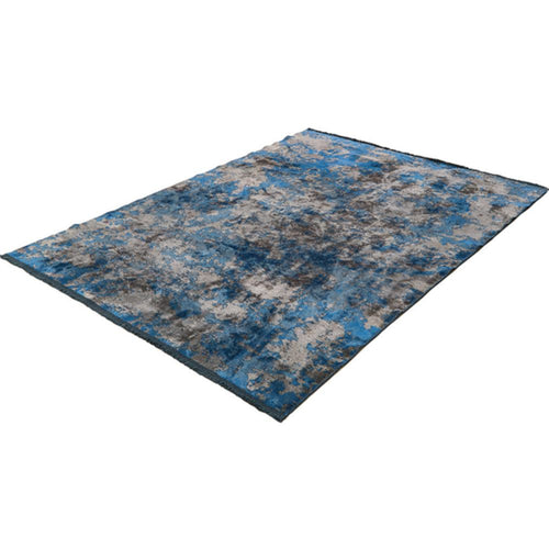 Chenille Yarn Area Rug – Modern Navy Blue Flatweave Machine Made Rug by Dolce Vita