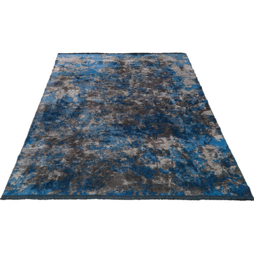Chenille Yarn Area Rug – Modern Navy Blue Flatweave Machine Made Rug by Dolce Vita