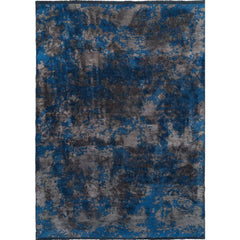 Chenille Yarn Area Rug – Modern Navy Blue Flatweave Machine Made Rug by Dolce Vita