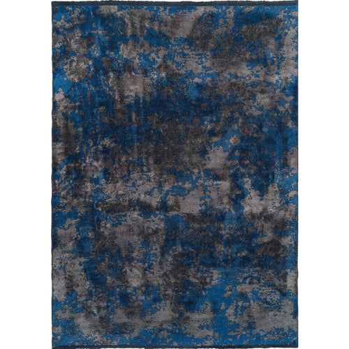 Chenille Yarn Area Rug – Modern Navy Blue Flatweave Machine Made Rug by Dolce Vita