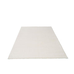 Modern White Area Rug – Machine Made Carpet With Soft Texture Micropolyester