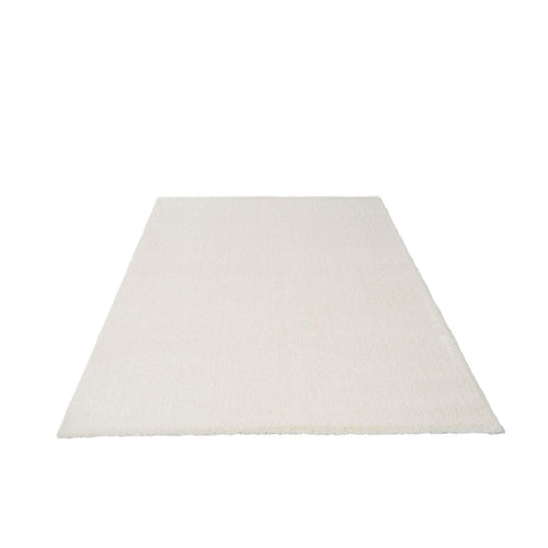 Modern White Area Rug – Machine Made Carpet With Soft Texture Micropolyester