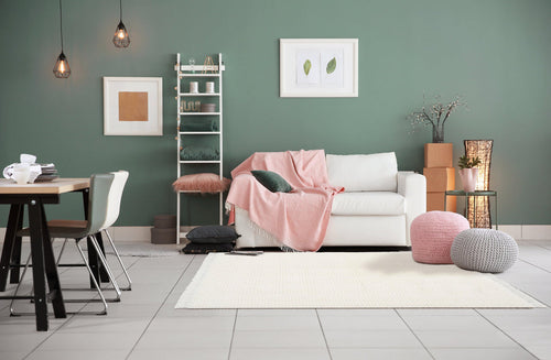 Geometric Area Rug – Machine Made Cream Rug with Soft 21 mm Pile Height