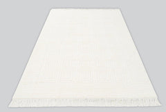 Geometric Area Rug – Machine Made Cream Rug with Soft 21 mm Pile Height