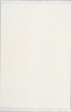 Geometric Area Rug – Machine Made Cream Rug with Soft 21 mm Pile Height