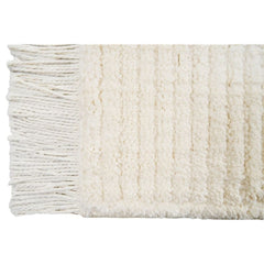 Machine Made Area Rug – Cream Geometric Polypropylene Carpet With Soft Pile