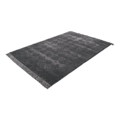 Grey Geometric Area Rug – Machine Made Polyp Rug with 21 mm Pile Height