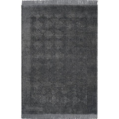 Grey Geometric Area Rug – Machine Made Polyp Rug with 21 mm Pile Height