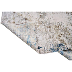 Bamboo Area Rug - Modern Machine Made Cream Viscose Bamboo Yarn Carpet