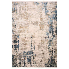 Bamboo Area Rug - Modern Machine Made Cream Viscose Bamboo Yarn Carpet