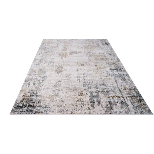 Bamboo Area Rug – Modern Cream Machine Made Soft Bamboo Yarn Carpet