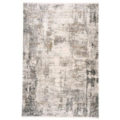 Bamboo Area Rug – Modern Cream Machine Made Soft Bamboo Yarn Carpet