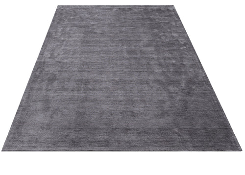Natural Viscose Rug - 3S Anthracite Machine Made Axminster Weaving Carpet