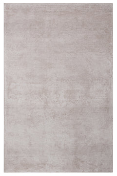 Natural Viscose Rug - 3S Cream Modern Machine Made Axminster Technique Carpet