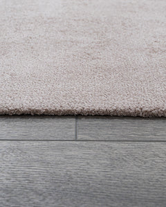 Natural Viscose Rug - 3S Cream Modern Machine Made Axminster Technique Carpet