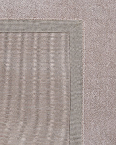 Natural Viscose Rug - 3S Cream Modern Machine Made Axminster Technique Carpet
