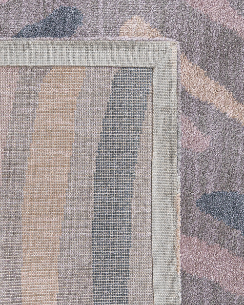 Powder Pink Rug - Modern Machine Made Axminster Woven Viscose Carpet