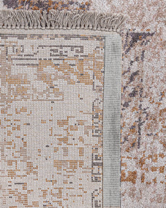 Viscose Axminster Rug – Cream Medallion Machine Made Carpet by 3S Brand