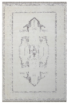 Viscose Axminster Rug – Cream Medallion Carpet With Soft Texture & Durable Design