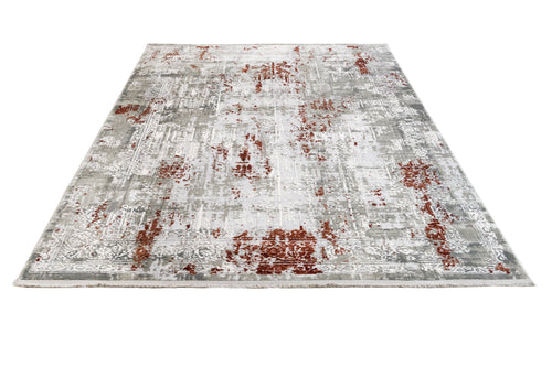 Vintage Area Rug – Burgundy Machine Made Acrylic Rug with Fringed Edges