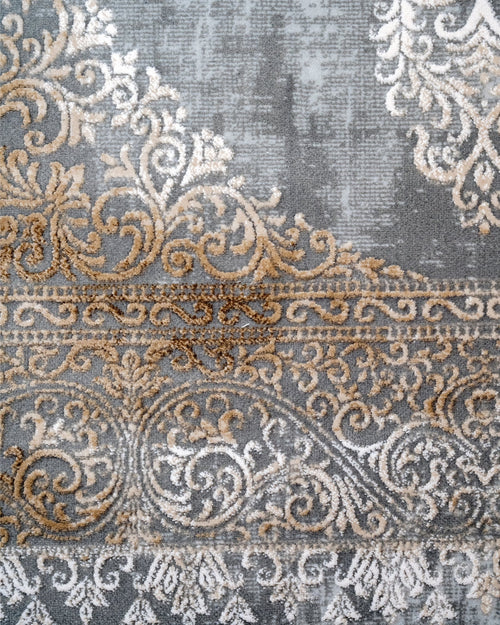 Machine Made Area Rug - Columbine Mink Classic Acrylic Rug with Fringed Edges