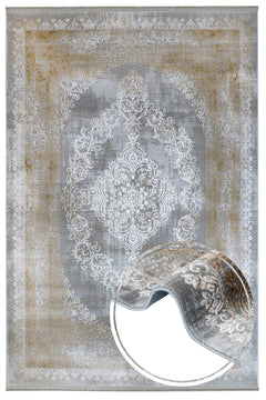 Machine Made Area Rug - Columbine Mink Classic Acrylic Rug with Fringed Edges