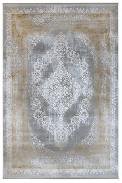 Machine Made Area Rug - Columbine Mink Classic Acrylic Rug with Fringed Edges