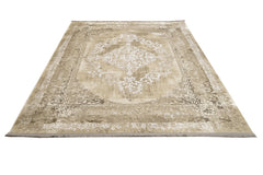 Machine Made Area Rug – Durable Acrylic Carpet with Fringed Edge for Living Room