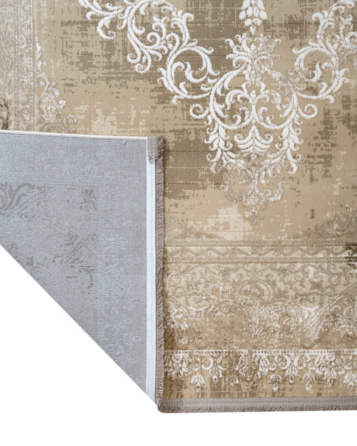 Machine Made Area Rug – Durable Acrylic Carpet with Fringed Edge for Living Room