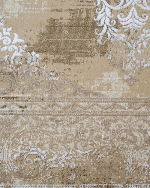 Machine Made Area Rug – Durable Acrylic Carpet with Fringed Edge for Living Room