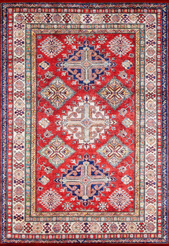 Red Geometric Area Rug – Digital Print, Non Slip, Antibacterial Carpet for Living Room