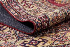 Novotroitsk Red Geometric Digital Print Area Rug