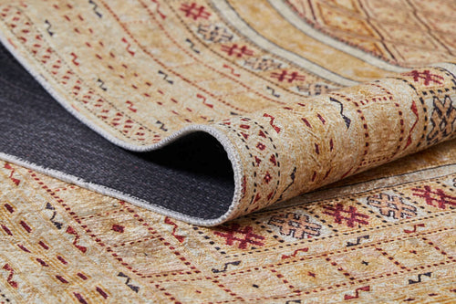 Yellow Area Rug – Classic Digital Print Carpet | Non Slip, Antibacterial, Washable