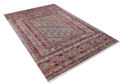 Solikamsk Red Geometric Digital Print Area Rug