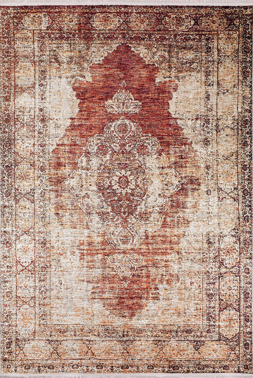 Vintage Area Rug – Brown Digital Print Carpet | Antibacterial, Non Slip, Washable