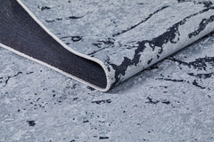 Modern Area Rug - Grey Digital Print Carpet | Non Slip, Antibacterial, Washable Floor Rug