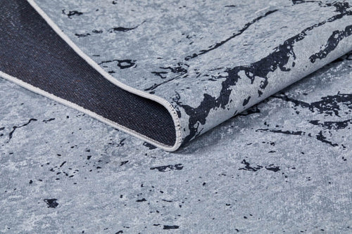 Modern Area Rug - Grey Digital Print Carpet | Non Slip, Antibacterial, Washable Floor Rug