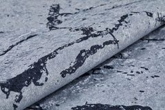 Modern Area Rug - Grey Digital Print Carpet | Non Slip, Antibacterial, Washable Floor Rug