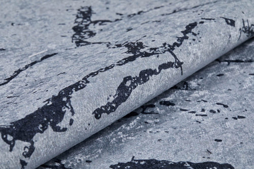 Modern Area Rug - Grey Digital Print Carpet | Non Slip, Antibacterial, Washable Floor Rug