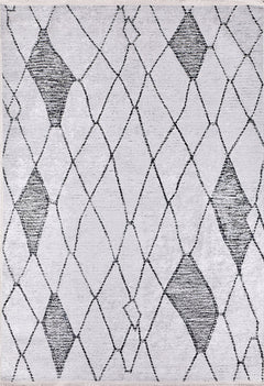 Grey Geometric Area Rug – Digital Print Rug | Non Slip, Antibacterial Carpet