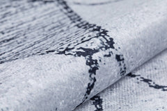 Grey Geometric Area Rug – Digital Print Rug | Non Slip, Antibacterial Carpet