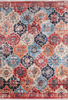 Jeleznogorsk Orange Classic Digital Print Area Rug